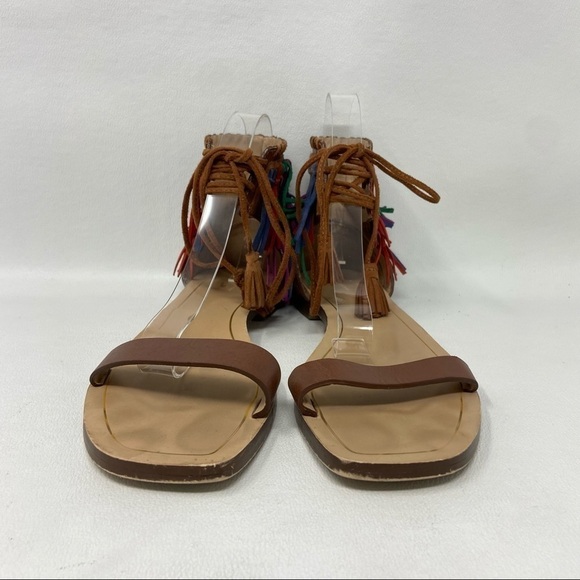Zara Women Multi-color Leather Fringe Sandals, Women’s Size EU 40/US 9 - Picture 7 of 12